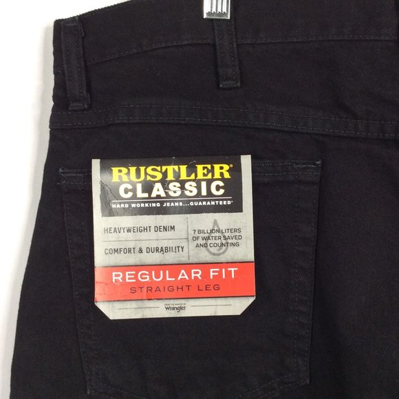 NWT Rustler Classic Regular Fit Straight Leg Jeans Mens Size 36x34 Heavyweight - Picture 6 of 8